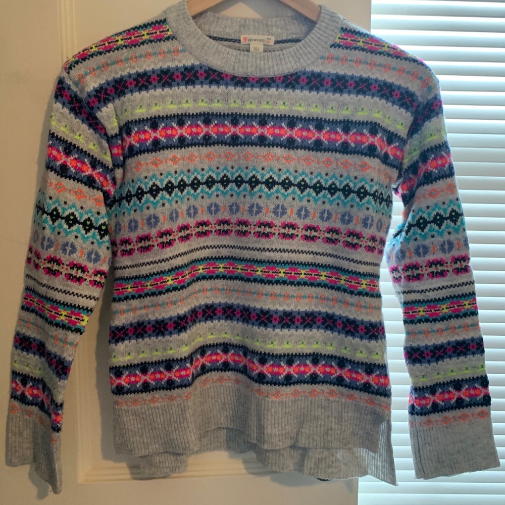 Crewcuts Fair Isle Sweater - Rainbow